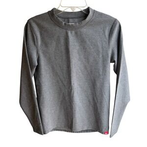 Kombi Men's Grey Long Sleeve Wool Blend Base Layer Crew Neck Ski Sweatshirt SM